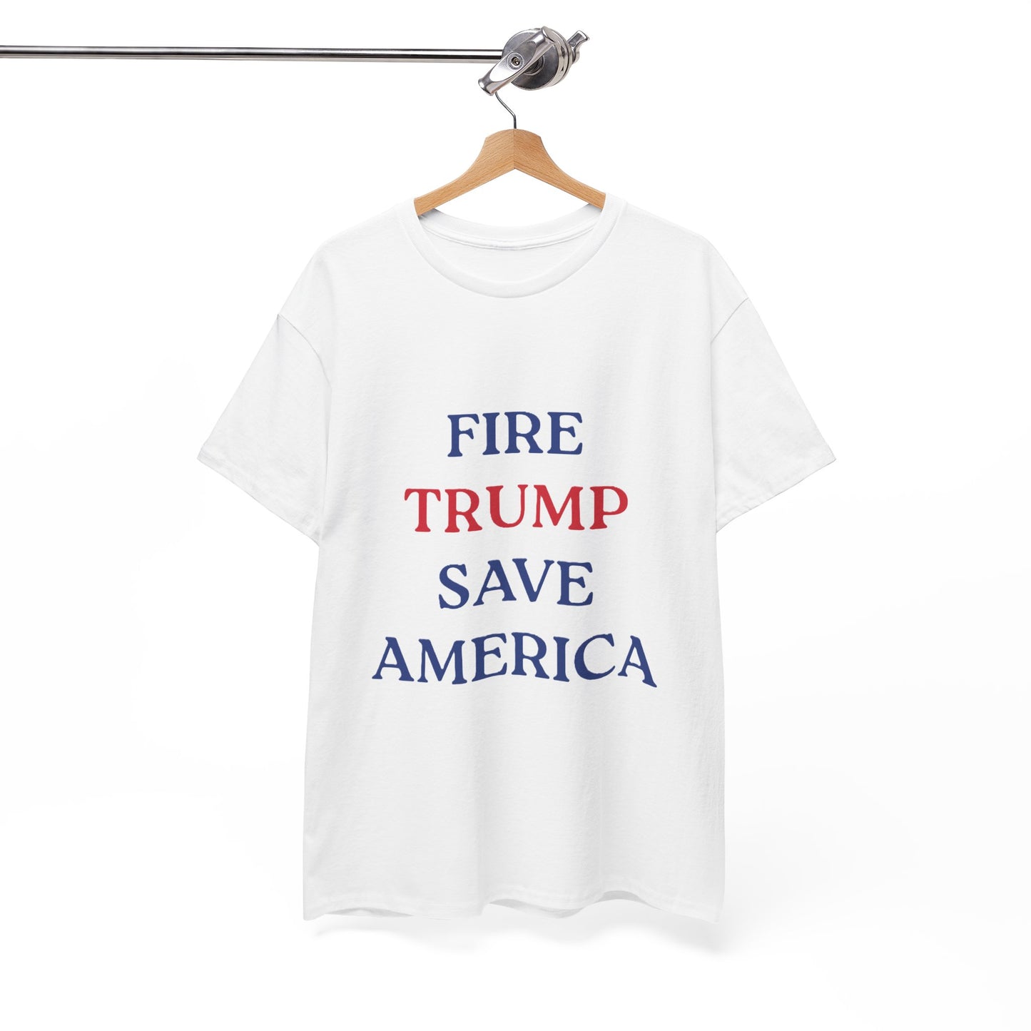 Fire Trump Save America Unisex Heavy Cotton T-Shirt - Political Statement Tee