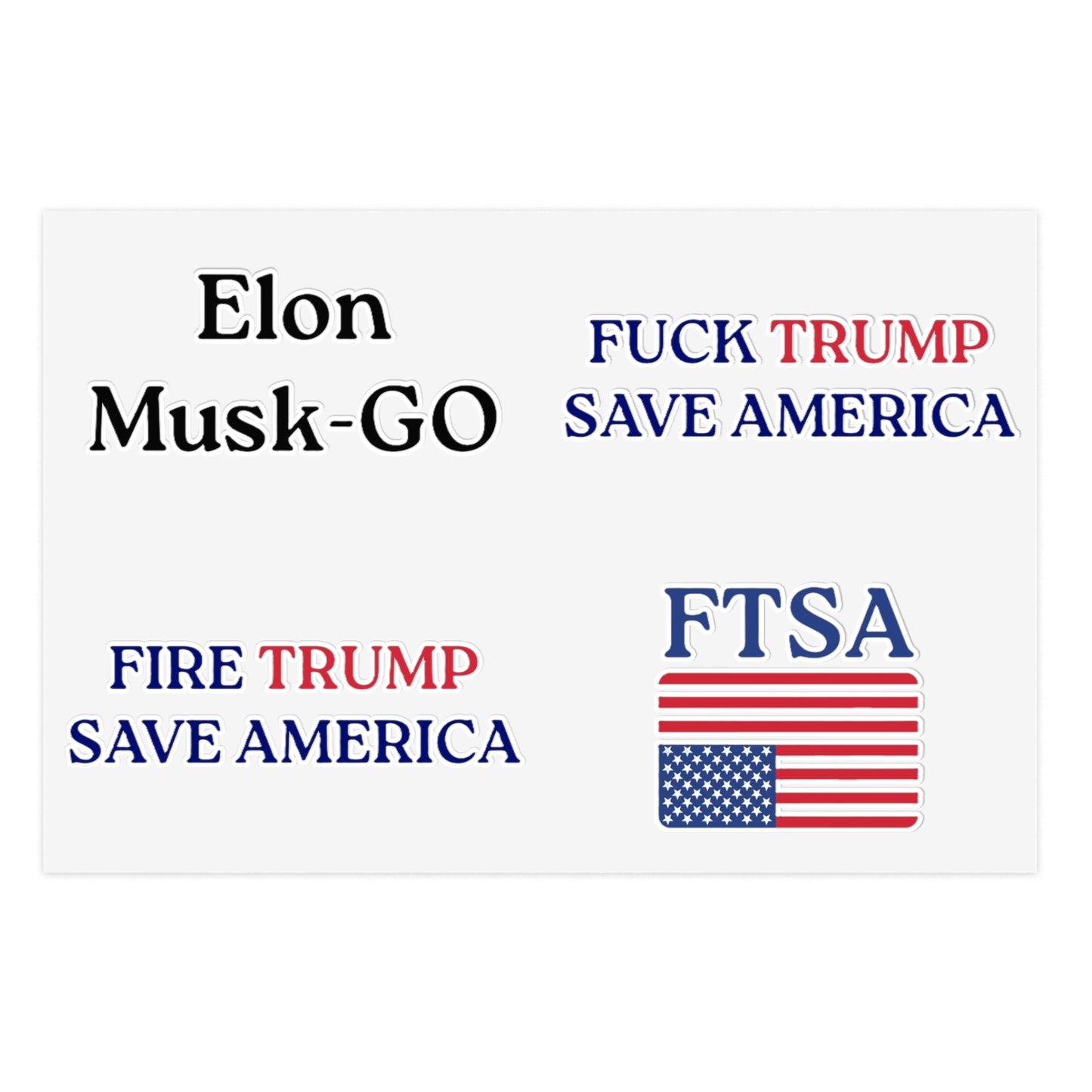 Patriotic Sticker Sheets - Support Your Cause with Bold Designs