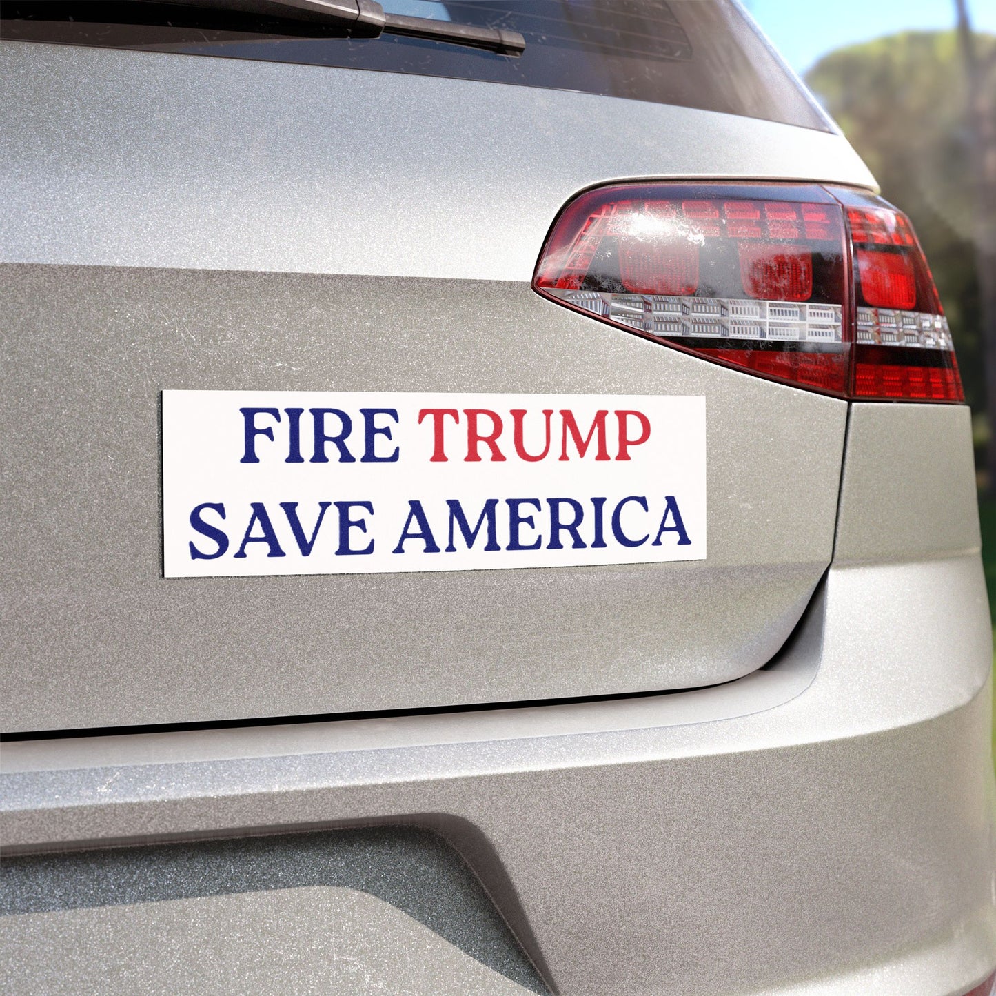 FIRE TRUMP SAVE AMERICA - Car Magnet