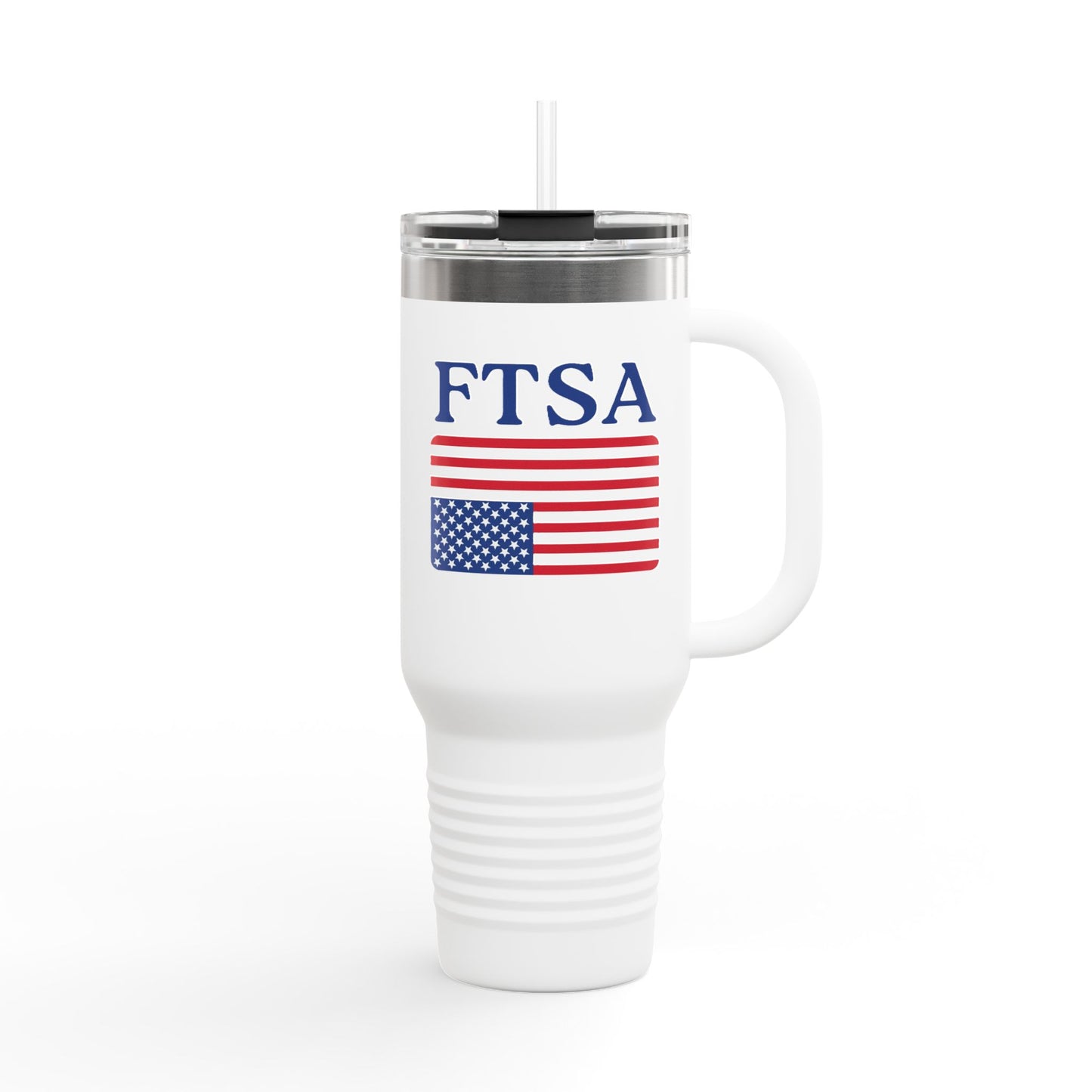 FTSA American Flag Logo - 40oz Insulated Travel Mug - Perfect for Daily Hydration & Travel