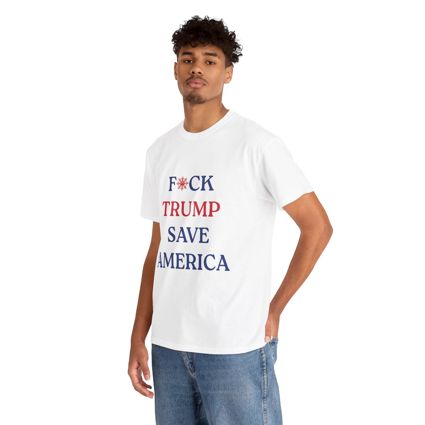 F*CK TRUMP SAVE AMERICA - Political Statement Unisex Heavy Cotton Tee